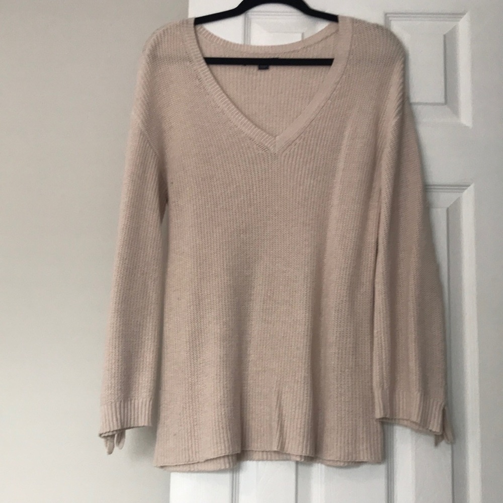 Tan v-neck sweater